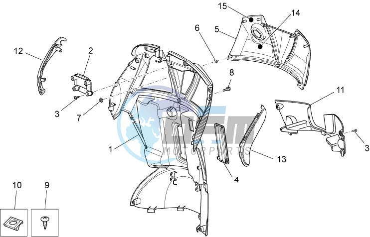 Front body - Internal shield