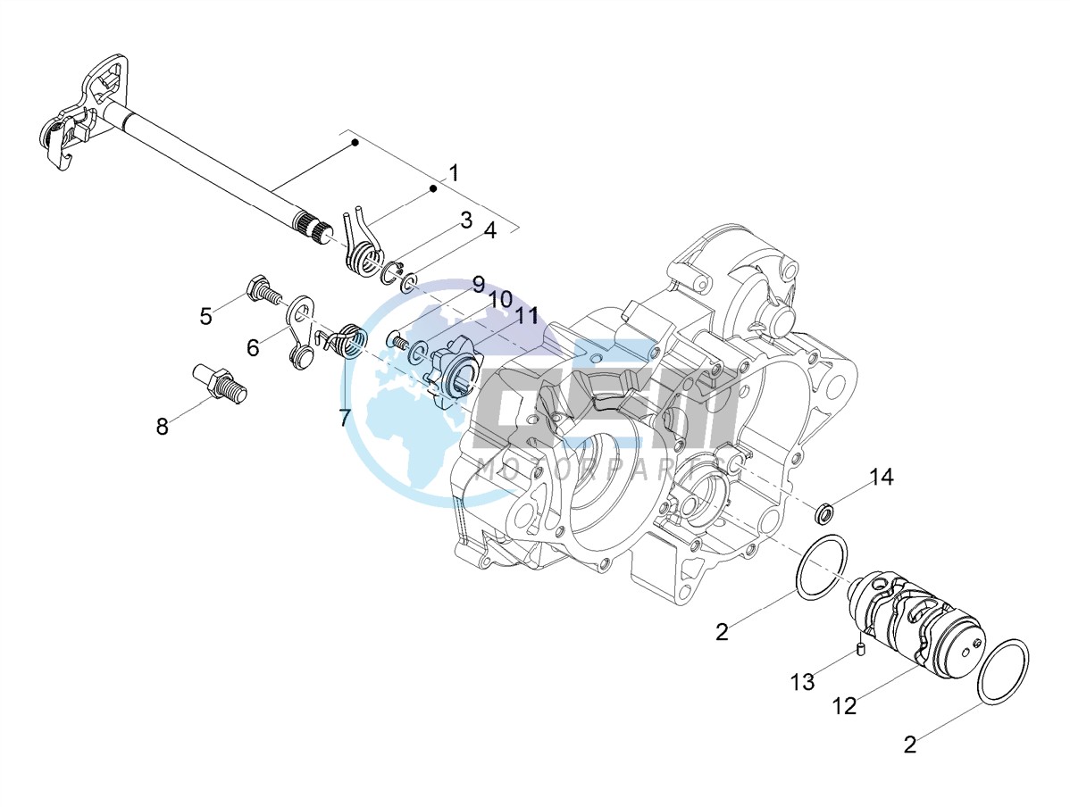 Gear box / Selector / Shift cam