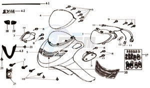 JOYRIDE 125 E2 drawing HEAD LIGHT FR  COVER