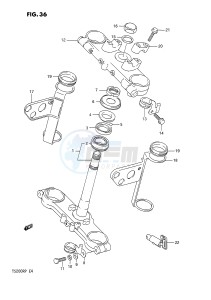 TS200R (E4) drawing STEERING STEM