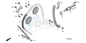 CBR1000RA9 France - (F / ABS CMF MME) drawing CAM CHAIN/TENSIONER