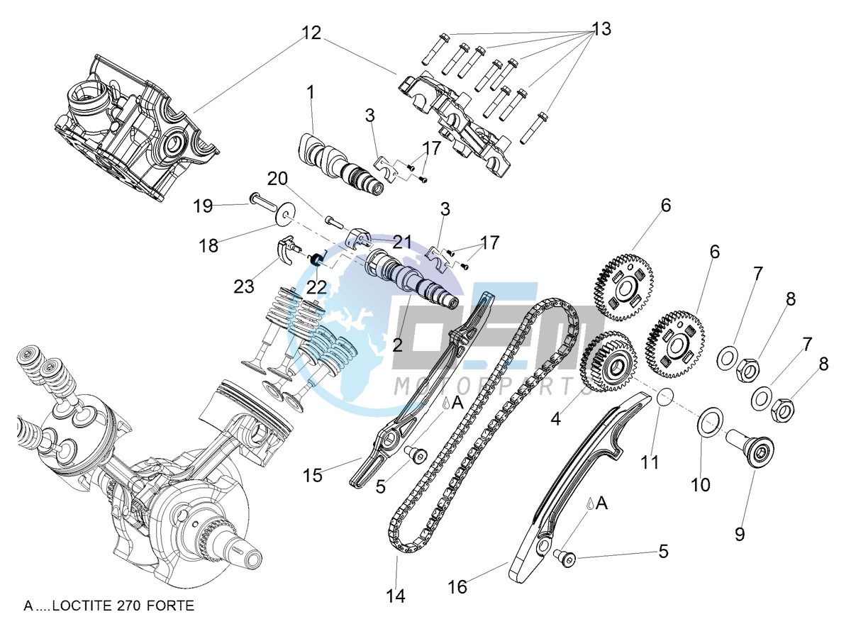 Rear cylinder timing system