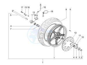 Runner 125 VX 4t e3 drawing Front wheel