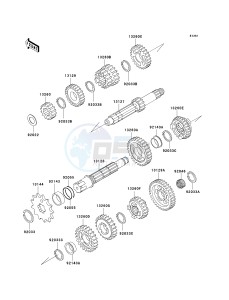 KDX 220 A [KDX220R] (A9) [KDX220R] drawing TRANSMISSION