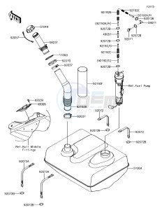 JET SKI ULTRA 310R JT1500NHF EU drawing Fuel Tank