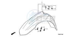 CRF250RD CRF250R Europe Direct - (ED) drawing FRONT FENDER