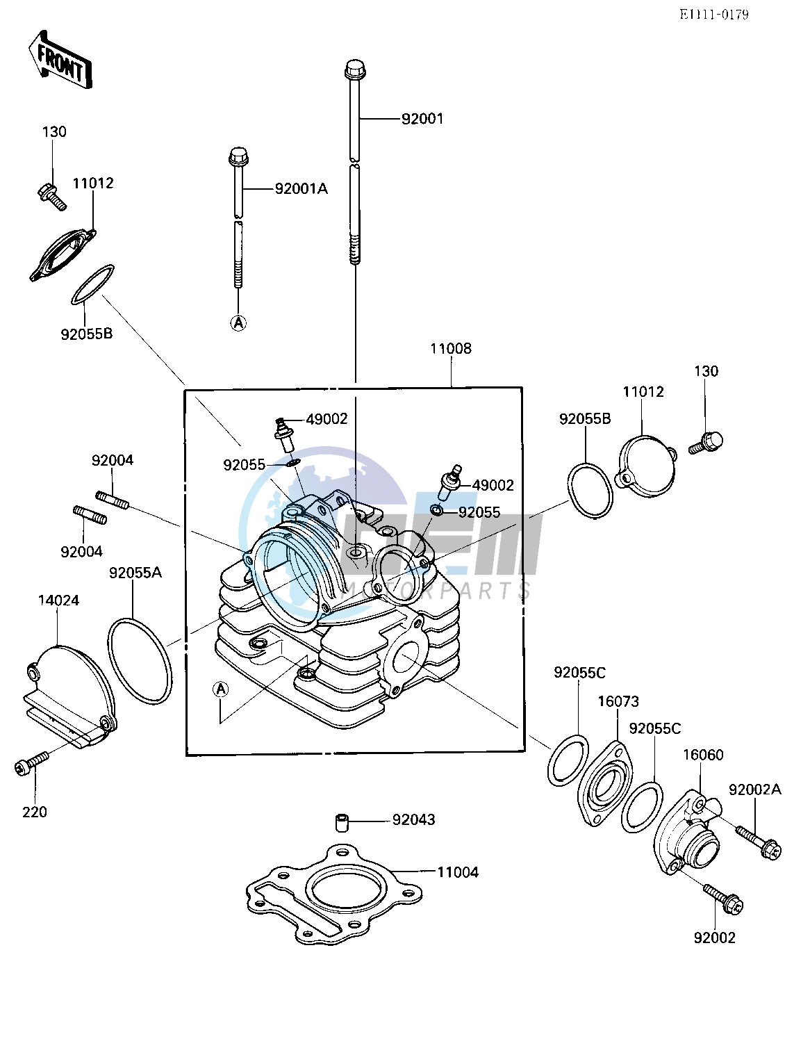 CYLINDER HEAD -- KLT110-A3- -