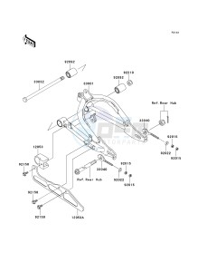 KLX 110 A (KLX110 MONSTER ENERGY) (A6F-A9FA) A7F drawing SWINGARM