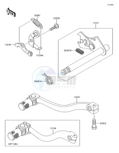 KX65 KX65AJF EU drawing Gear Change Mechanism