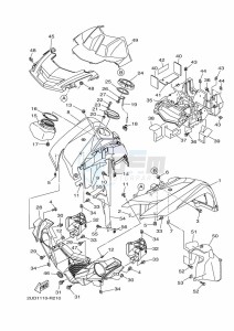 YFM700FWAD YFM7NGPLK (B4FR) drawing FRONT FENDER