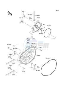 JH 1100 A [1100 ZXI] (A1-A5) [1100 ZXI] drawing ENGINE COVER-- S- -