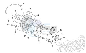 Scarabeo 50 2t e2 (eng. piaggio) drawing Transmission final drive