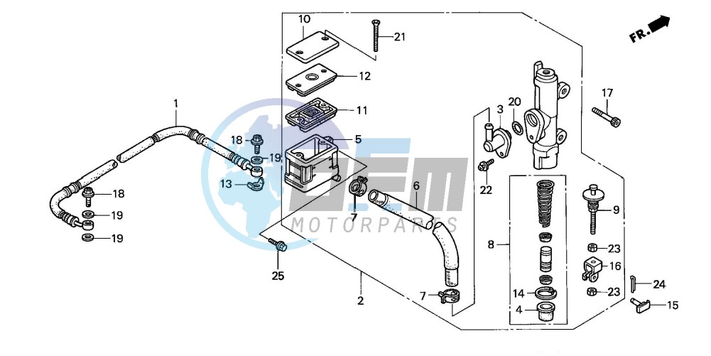 RR. BRAKE MASTER CYLINDER (VFR750FL/FM/FN/FP)