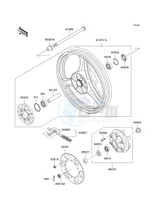 EX 250 F [NINJA 250R] (6F-7F) F7F drawing REAR WHEEL_CHAIN