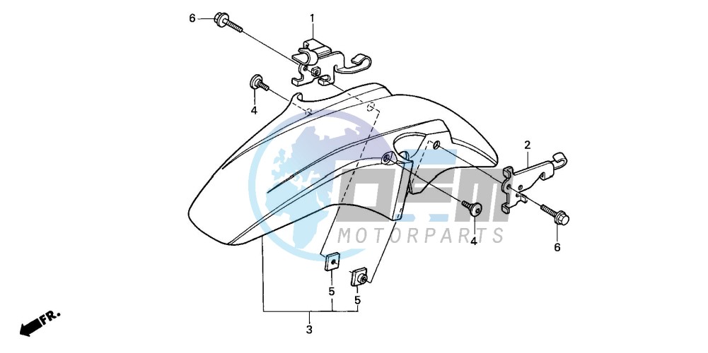 FRONT FENDER (CB600F2/F22/3/4)