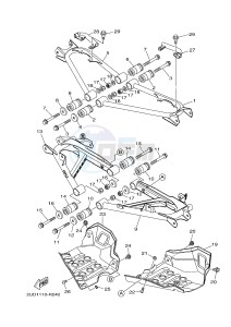 YFM700FWAD YFM70GPHG GRIZZLY 700 EPS (2UD8) drawing REAR ARM