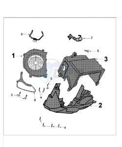 Tweet 125 VX drawing ENGINE COVER