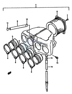 GSX750F (K-T) drawing AIR CLEANER