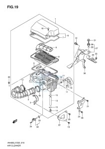 AN400Z ABS BURGMAN EU-UK drawing AIR CLEANER