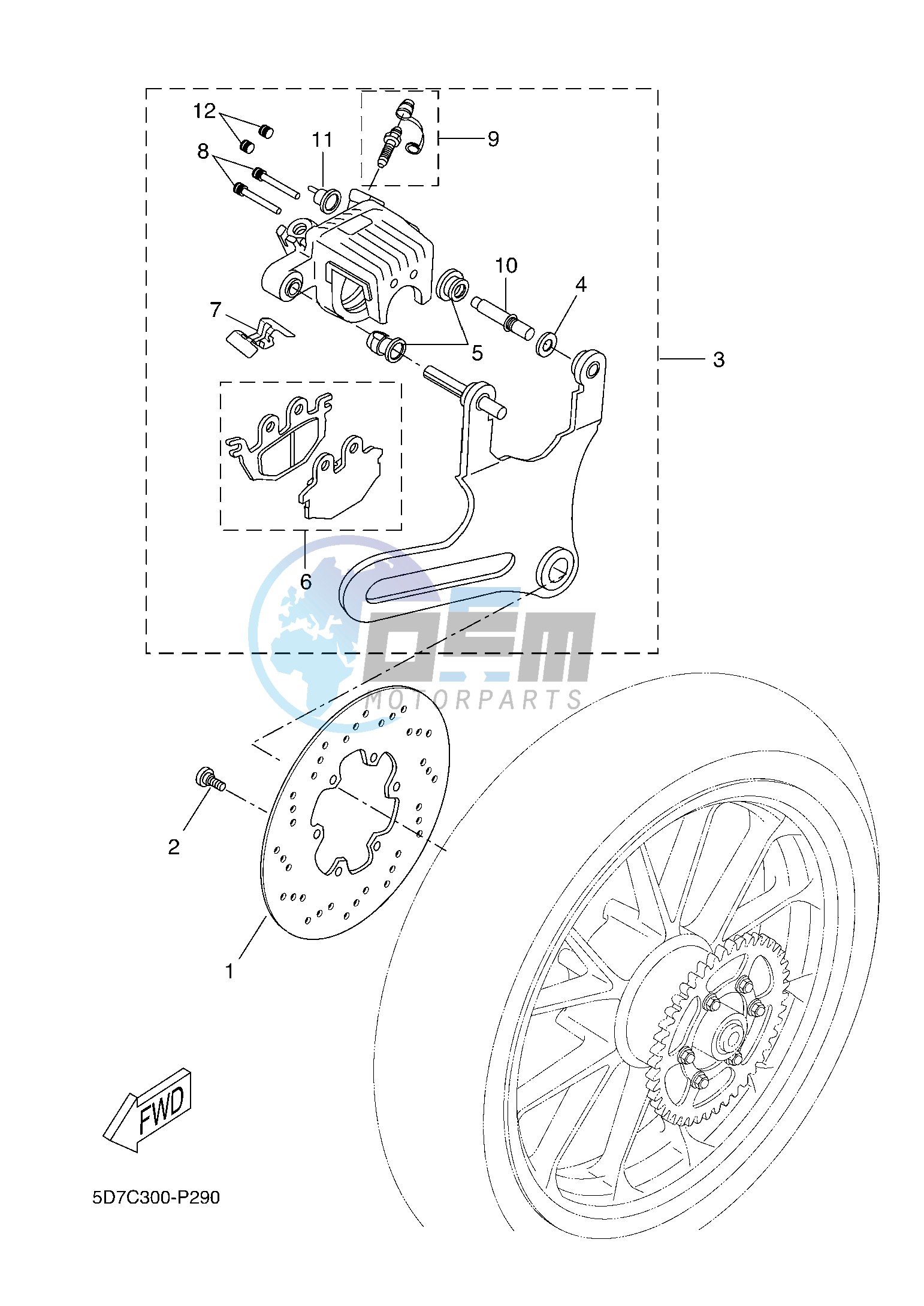 REAR BRAKE CALIPER