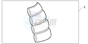 CBR125RW9 UK - (E) drawing TANK PAD 2