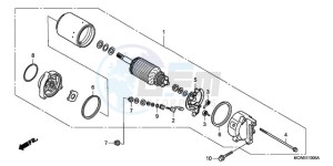 VFR800A9 France - (F / ABS CMF MME) drawing STARTING MOTOR