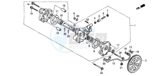 NX650 500 DOMINATOR drawing OIL PUMP