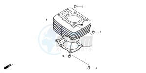 TRX350FM FOURTRAX 350 4X4 drawing CYLINDER