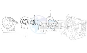 Scarabeo 300 Light e3 drawing Cylinder