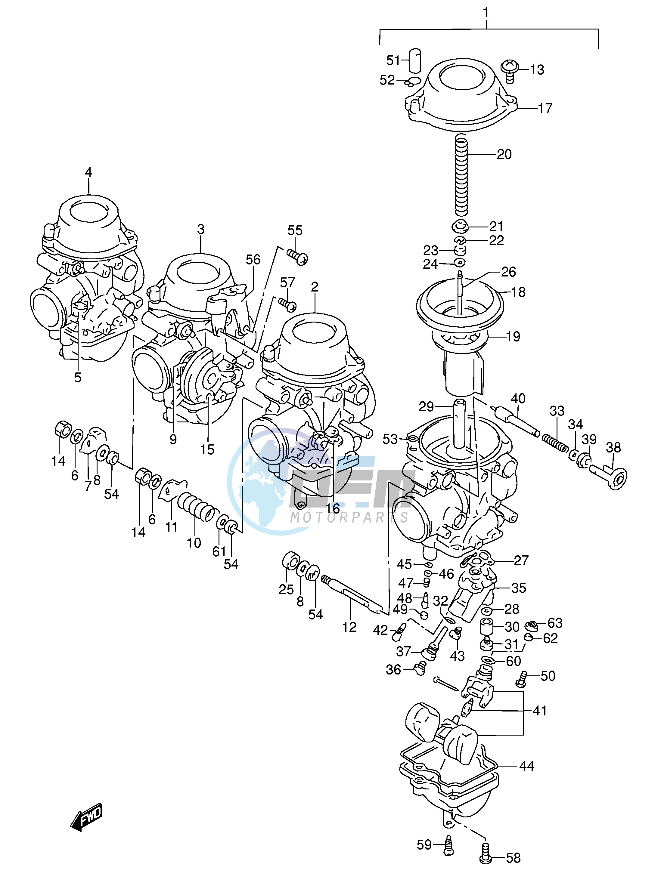 CARBURETOR (MODEL P R E18 E39)