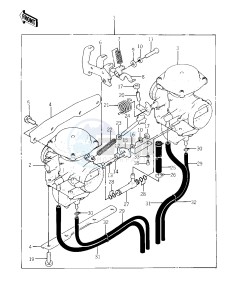 KZ 400 A (A1-A2) drawing CARBURETOR ASSY -- KZ400-A2- -