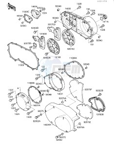 VN 1500 B [VULCAN 88 SE] (B1-B3) [VULCAN 88 SE] drawing ENGINE COVER-- S- -