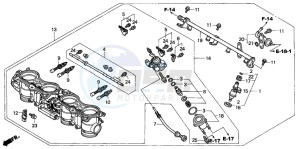 CBR600FS drawing THROTTLE BODY