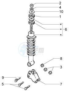 Liberty 125 la poste drawing Rear Damper