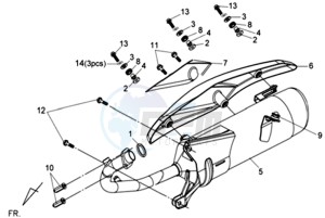 SYMPHONY 125 drawing EXHAUST