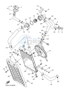 XVS1300CU XVS1300 CUSTOM XVS1300 CUSTOM (2SS8) drawing RADIATOR & HOSE