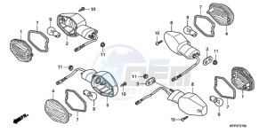 CB13009 Europe Direct - (ED / MME TWO) drawing WINKER (CB1300/CB1300A)