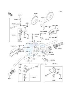 KL 650 A [KLR650] (A10-A14) [KLR650] drawing HANDLEBAR