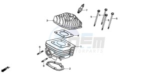 SK50M drawing CYLINDER/CYLINDER HEAD