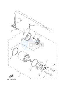 YFM550FWAD YFM5FGPB GRIZZLY 550 EPS (1HS3 1HS4) drawing STARTING MOTOR