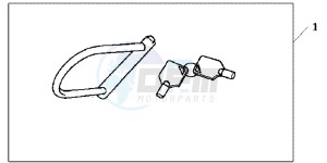 ST1300AC Pan Europoean -ST1300 CH drawing HONDA U LOCK