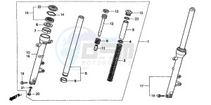 CB600F2 HORNET S drawing FRONT FORK