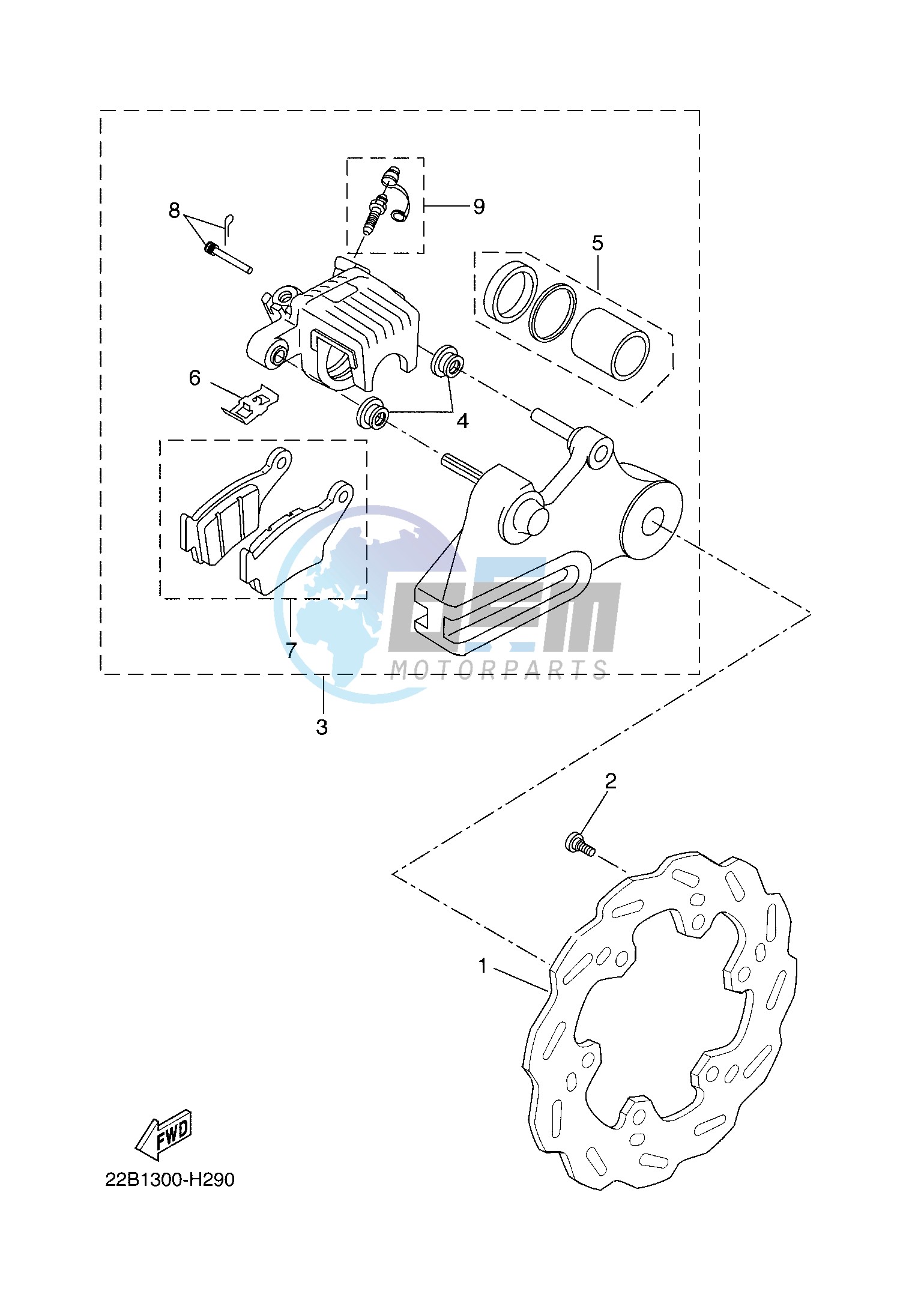 REAR BRAKE CALIPER