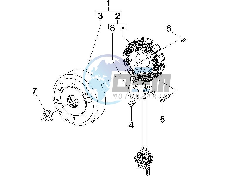 Flywheel magneto