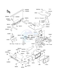 KVF 360 C [PRAIRIE 360 4X4 HARDWOODS GREEN HD] (C6F-C9F) C6F drawing FRAME FITTINGS