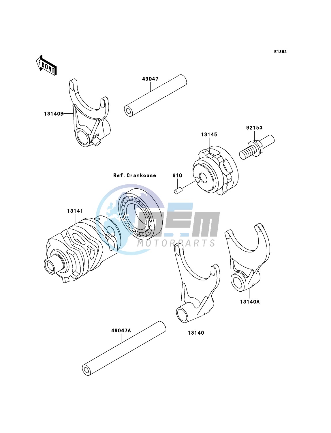 Gear Change Drum/Shift Fork(s)