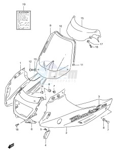 GSF1200 (E2) Bandit drawing COWLING BODY (GSF1200ST SV SAV)