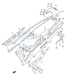 GSX750F (E28) drawing FRAME COVER (MODEL N)