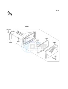 KLF 250 A [BAYOU 250] (A6F-A9F) A7F drawing TAILLIGHT-- S- -