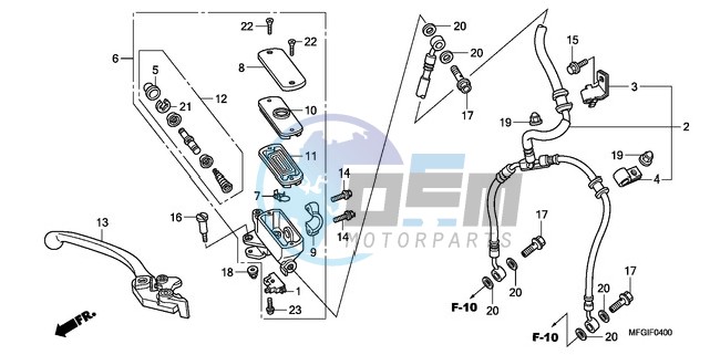 FR. BRAKE MASTER CYLINDER (CB600F/F3)